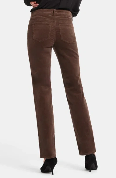 Nydj Barbara Stretch Twill Bootcut Pants In Brown