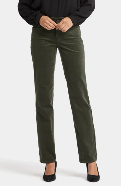 Nydj Marilyn Straight Corduroy Jeans In Vine Leaf In Vine Leaf