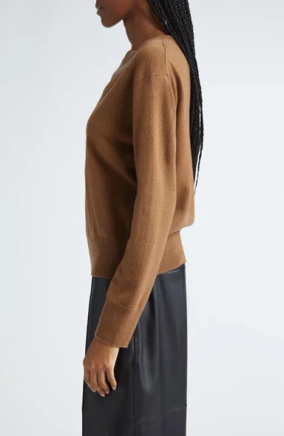 Shop Vince V-neck Cashmere Sweater In Almond