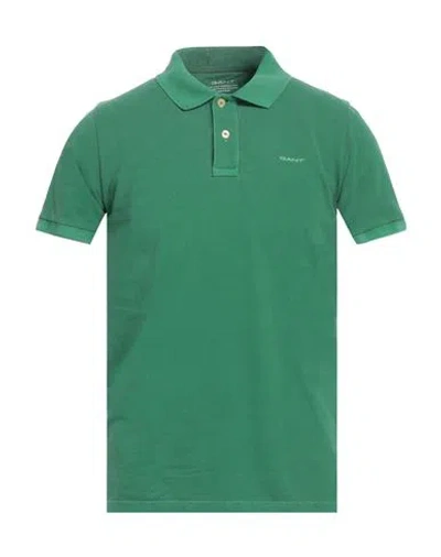 Gant Man Polo Shirt Green Size 3xl Cotton In Green