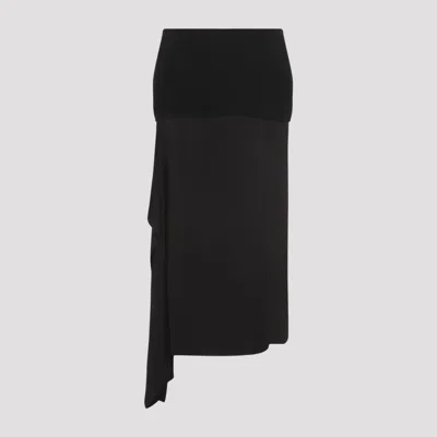 Jil Sander Black Wool Skirt In Black