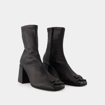 Courrèges Reedition Ankle Boots - Courreges - Synthetic Leather - Black In Black