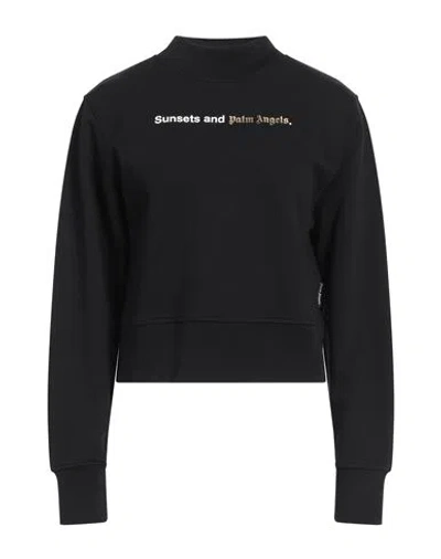 Palm Angels Black Print Blouse In Black
