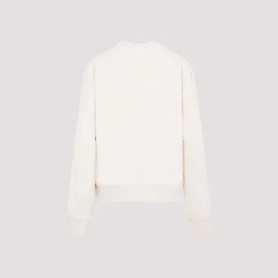 Jil Sander Ivory Cotton Sweatshirt In Neutrals