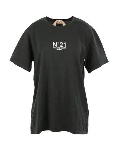 N°21 Woman T-shirt Black Size 4 Cotton In Black