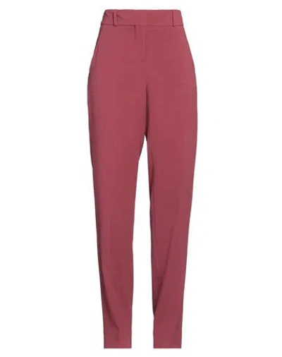 Incotex Woman Pants Garnet Size 14 Viscose, Acetate, Elastane In Red