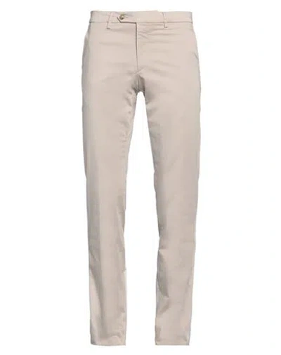 Trussardi Man Pants Khaki Size 40 Cotton, Elastane In Beige