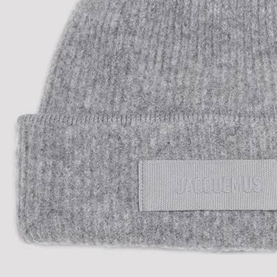 Jacquemus Le Bonnet Gros Grain Hat In Grey