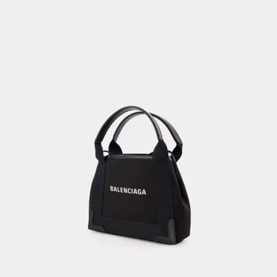Balenciaga Navy Cabas Xs Aj Crossbody -  -  Black/ Black - Canva In Black