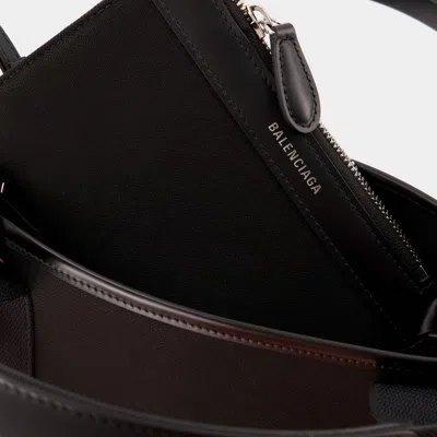 Balenciaga Navy Cabas Xs Aj Crossbody -  -  Black/ Black - Canva In Black