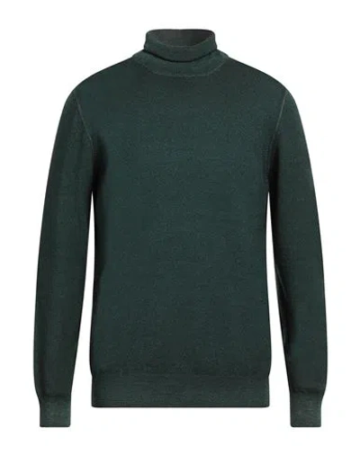 Lardini Man Turtleneck Dark Green Size 42 Wool In Green