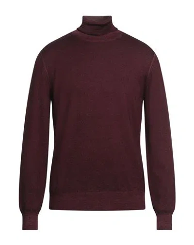 Lardini Man Turtleneck Plum Size 40 Wool In Purple