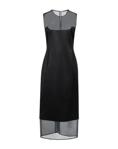 Khaite Dissa Midikleid Aus Einer Seidenorganza-baumwollmischung In Black