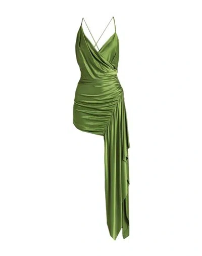 Alexandre Vauthier Woman Mini Dress Military Green Size 8 Viscose, Polyamide In Green