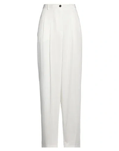 Roberto Collina Woman Pants White Size M Polyester, Elastane In White