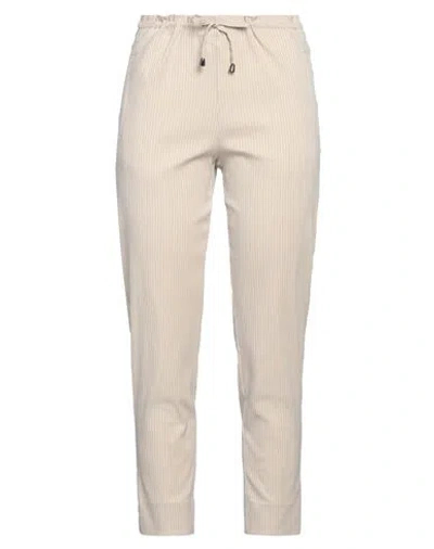 Nenè Woman Pants Beige Size 4 Cotton, Polyester, Elastane In Beige