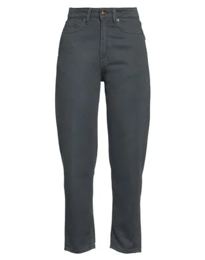 Haikure Woman Jeans Charcoal Size 25 Cotton, Lyocell In Grey