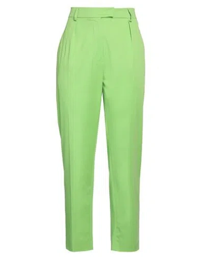 Max Mara Studio Woman Pants Green Size 8 Cotton, Elastane In Green