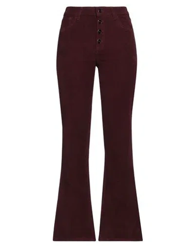Liu •jo Woman Pants Burgundy Size 32 Cotton, Elastane In Red