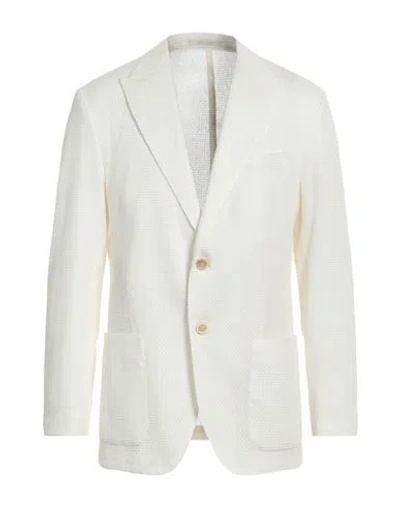 Eleventy Single-breasted Linen Blend Suit In White