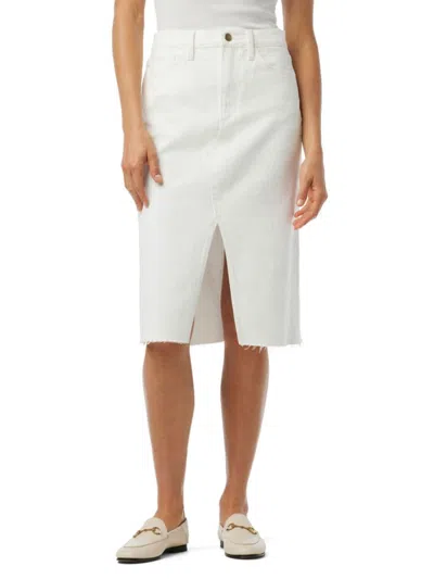 Joe's Jeans Women's The Joplin Slit Denim Skirt In Green