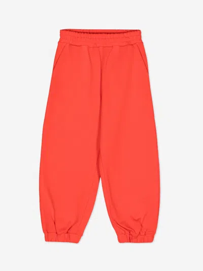 Fendi Kids Logo Joggers In Red