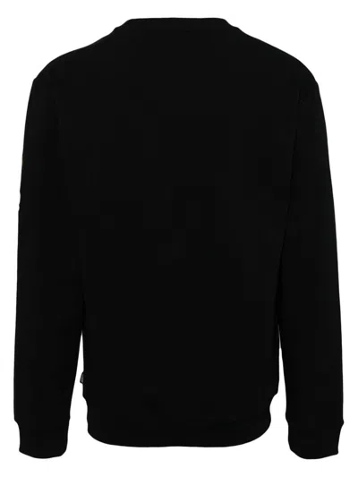 Shop Moschino Underwear Crew Neck Cotton Sweatshirt With Logo In Black