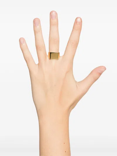 Wouters & Hendrix Square Signet Ring In Gold