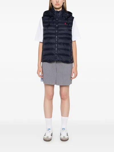 Polo Ralph Lauren Padded Sleeveless Vest Vest In Blue