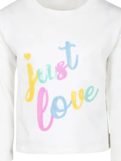 Billieblush Long-sleeved T-shirt In White
