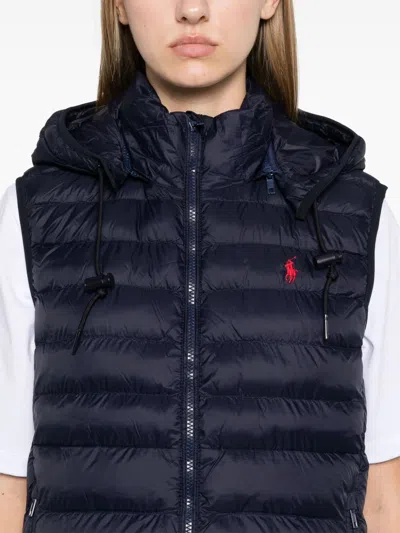 Polo Ralph Lauren Padded Sleeveless Vest Vest In Blue