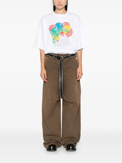 MARTINE ROSE BALLOONS-PRINT T-SHIRT 