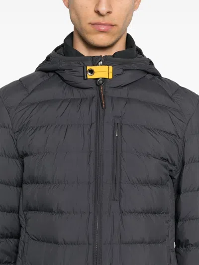 Parajumpers Perry Anthracite Grey Hooded Down Jacket In Grey