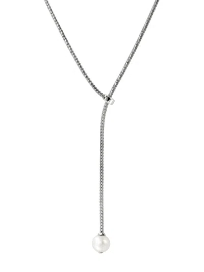 John Hardy Jh Essential Pearl Necklace In Silver