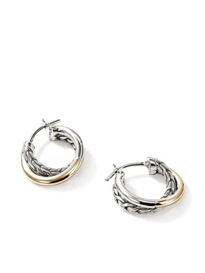 John Hardy Essential Crossover Hoop Earring In Silver