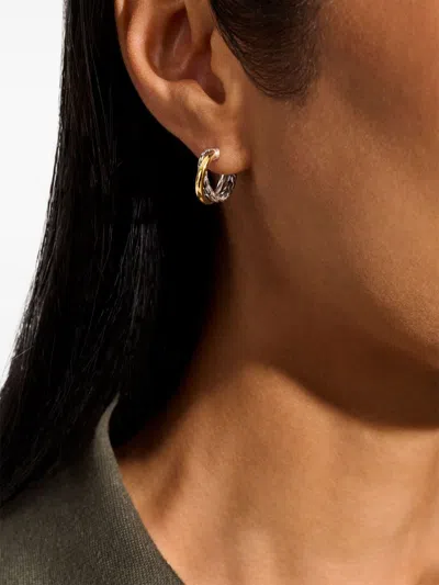 John Hardy Essential Crossover Hoop Earring In Silver
