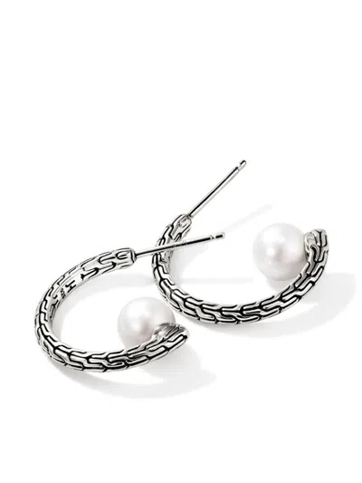 JOHN HARDY JH ESSENTIAL PEARL HOOP EARRING 