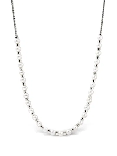 John Hardy Jh Essential Pearl Necklace In Silver