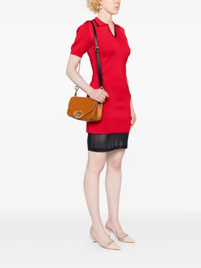 Valentino Vlogo Signature Crossbody Bag In Brown