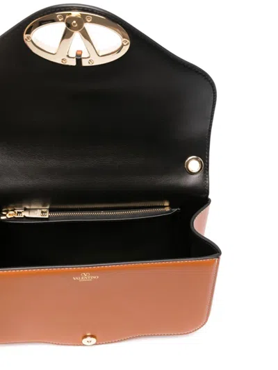 Valentino Vlogo Signature Crossbody Bag In Brown