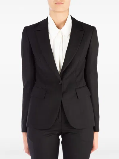 Tonello Black Notched-lapels Suit In Black