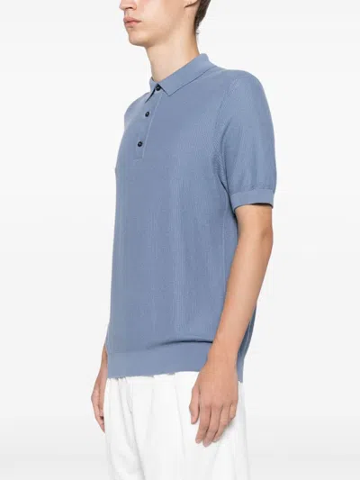 Hugo Boss Boss Camel Classic Blue Cotton Polo In Blue