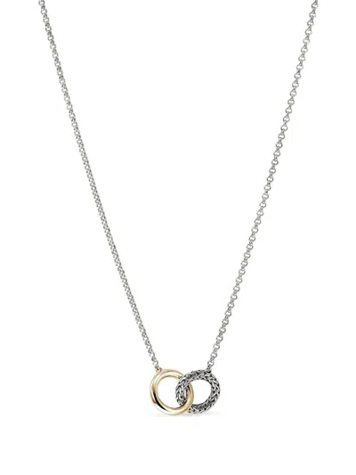 John Hardy 14kt Gold Jh Essential Linked Necklace In Silver