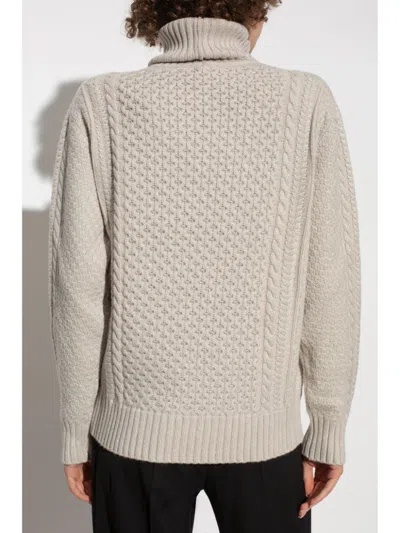 Fabiana Filippi Platinum Fisherman Sweater With Lurex In Neutrals