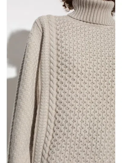 Fabiana Filippi Platinum Fisherman Sweater With Lurex In Neutrals