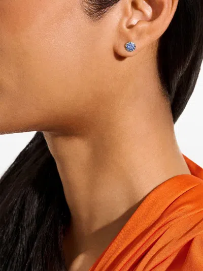 John Hardy Sterling Silver Classic Chain Blue Sapphire Stud Earrings In Silver