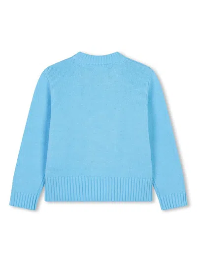 Billieblush Sequin-embellished Knitted Sweater In Blue