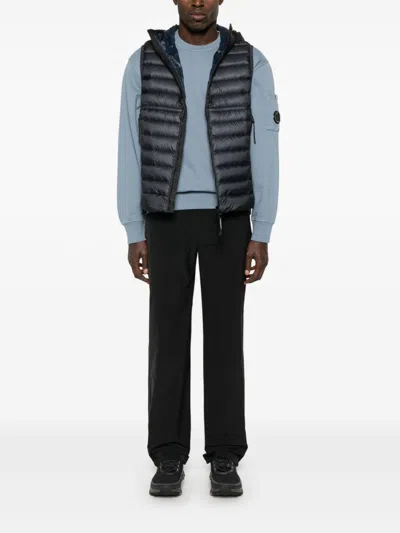C.p. Company C.p.company Lens Detailed Sweatshirt In Blue