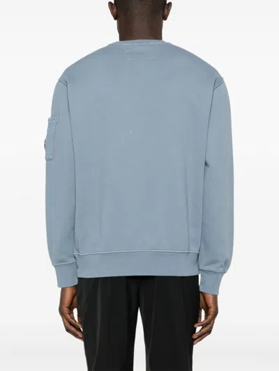 C.p. Company C.p.company Lens Detailed Sweatshirt In Blue