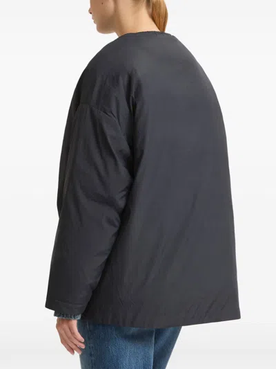 Yves Salomon Drawstring-neck Down Jacket In Blue